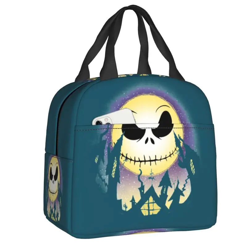 Custom Halloween Insulated Lunch Bag The Nightmare Before Christmas Portable Thermal Cooler Lunch Box Container Tote Bags