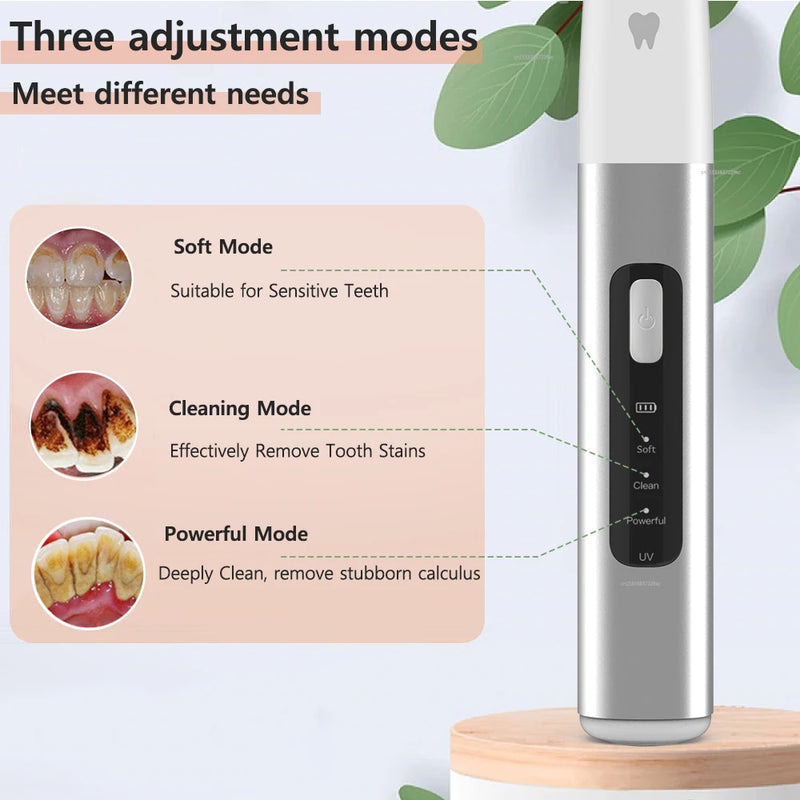 Ultrasonic Dental Scaling Tooth Cleaner Plaque Removal Sonic Dental Stone Remover Ultrasound for Teeth Stain Tartar Calculus