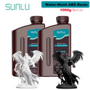 SUNLU 2KG Water Washable / Water Washable ABS Resin Resin 1000G/Bottle 405nm Rapid UV-Curing Photopolymer Resin For LCD 3D Print
