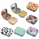 Metal Mini Hinged Iron Box Rectangular Empty Tin Storage Box Jewelry Pill Candy Cases Container Cosmetic Organizer Home Supplies
