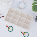 1PC, Flocking Jewelry Box Jewelry Tray, Color: Beige 2030