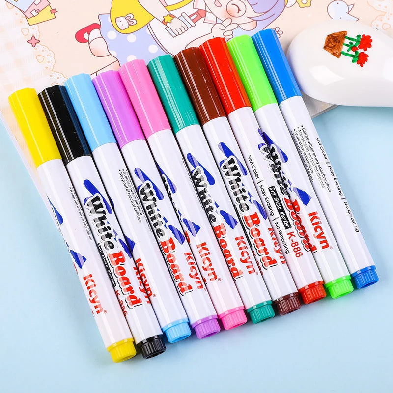 NEW 12 Colors 8 Colors Magical Water Painting Pen Whiteboard Markers Floating Ink Pen Doodle Water Pens Toy Art Supplies