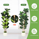 5/6/7 FT Artificial Fiddle Leaf Fig Tree with Pot Faux Trees with Artificial Plants Fiddle Leaves Greenery Fake Tree for Home