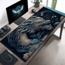Sakura Dragon Gaming Mousepad ,Chinese Dragon Desk Mat, XXL Gaming Mouse Pad, Non-Slip Rubber Keyboard Mat,Computer Accessories