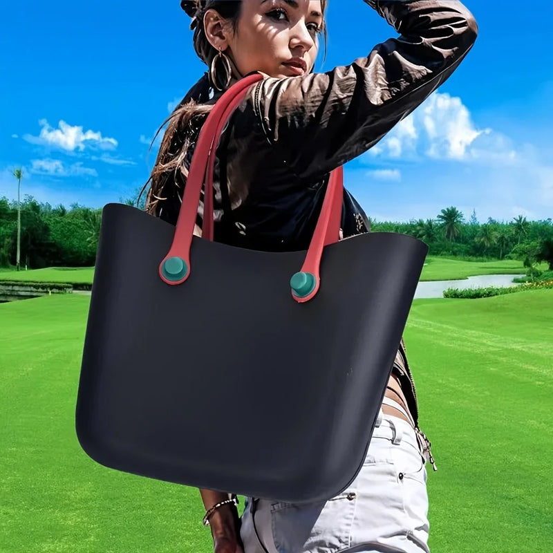 1pc EVA Multi-functional Tote Bag, Fashion Waterproof Large Capacity Handbag, Suitable For Sports, Fitness, Shopping
