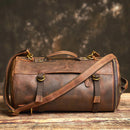 NUPUGOO Multifunctional Men's Backpack Genuine Leather Vintage Handbag  Crossbod Personalizationy  Cylinder Bag