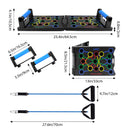 Multifunction Push Up Board, 24-in-1 Portable Strength Training Equipment,Home Workout Fitness Board with Resistance Bands