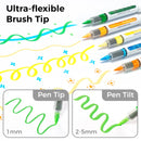 Ohuhu Nahuku Direct-Ink Acrylic Paint Markers | Flexible Brush Tip, High Opacity & Lightfast Set
