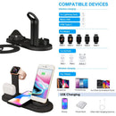 7 in 1 Wireless Charger Stand Pad For iPhone 17 16 15 14 13 12 Apple Watch Airpods Pro iWatch 8 7 6  Fast Charging Dock Station