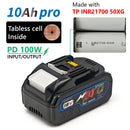 TPCELL New PD100W 8Ah/10Ah For MAKITA 18V with USB-C Connector 21700 Tabless cells Replacement Battery Power Tools Li-ion