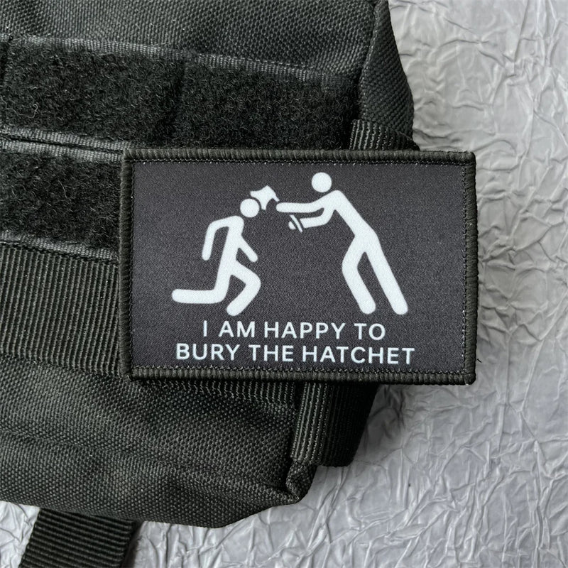 NOT TODAY Letter Stickers for Clothes Tactical Backpack Gear Military Patches Hook and Loop Patch Outdoor Badges