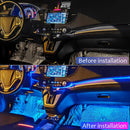 14-in-1 RGB Auto-Innenraum-Ambientelicht mit 8m Neon-LED-Lichtleisten App-Steuerung Dekorative Lichtatmosphäre Armaturenbrettlampen 12V