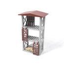 Military MOC Sentry Building Block Soldier Sandbag Fence Cannon Shell Barbed Wire Weapon Rack Training Field Watchtower Toy K018