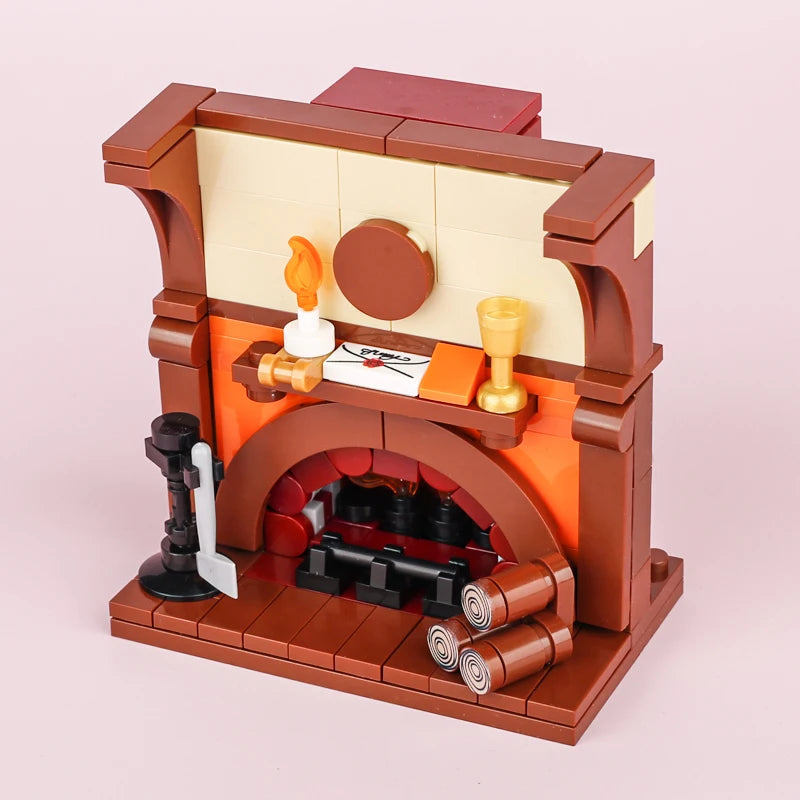 MOC Medieval Castle Building Blocks kit Tent Campfire Siege Car Hanging Cage Trial Bench Guillotine Weapon Toys Gifts Mini Brick