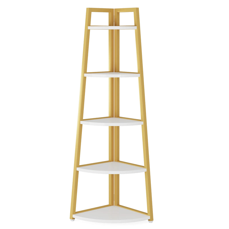 Tribesigns Bookcase Corner Book Shelf Rack Wood Bookshelf Storage Shelves