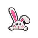 1-23Pcs PVC Adorable Rabbit Bunny Easter Shoe Buckle Charms Accessories Children Shoe Button Fit Birthday Gift