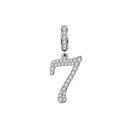 925 Sterling Silver Plated 0-9 Number Dangle Charm Bead Fit Pandora Original Bracelet Necklace DIY Women Jewelry