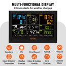 SucceBuy 7-in-1 Wireless Weather Station 7.5in Large Color Display Digital Home Weather Station for Forecast Data, Alarm, Alerts