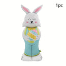1pc Easter Standing Cartoon Shaped Rabbit Carrot Aluminum Film Balloon Festival Party Decoration Decoration