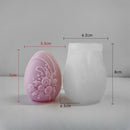 Easter Egg Silicone Candle Mold Aromatherapy Plaster DIY Craft Candles Making Tools Ornaments Embossed Flower Egg Mold