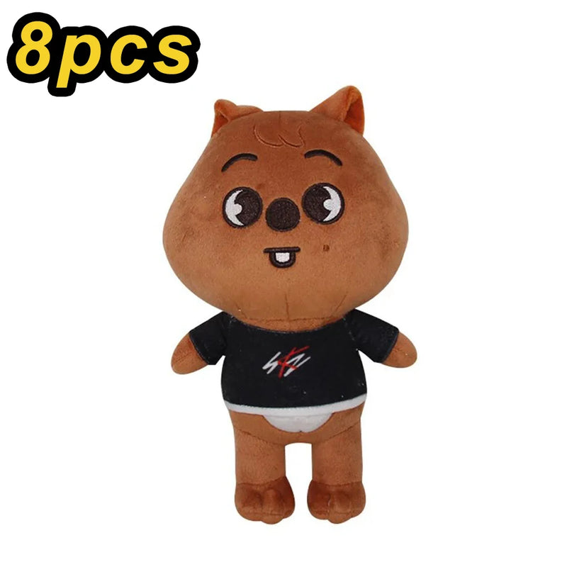 20cm 8pcs/Set Plush Toy Kawaii Skzoo Stray Plush Cartoon Stuffed Animal Doll Kawaii Companion Toys Room Decor Children Gift