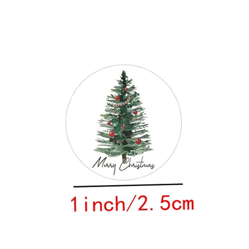 100-500Pcs Christmas Stickers Xmas Labels Stickers Decor Merry Christmas Decorations For Home 2024 Navidad Kerst New Year Gift