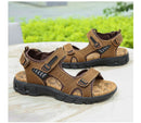 New Fashion Summer Leisure Men Shoes Beach Sandals High Quality Genuine Leather Sandals Soft Large Size Men's Sandals Size 38-48