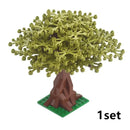 City House Accessories MOC Bricks 3471 2435 6064 Plant Tree Pine Prickly Bush 2x2x4 Green Grass Building Bricks Creative Toys