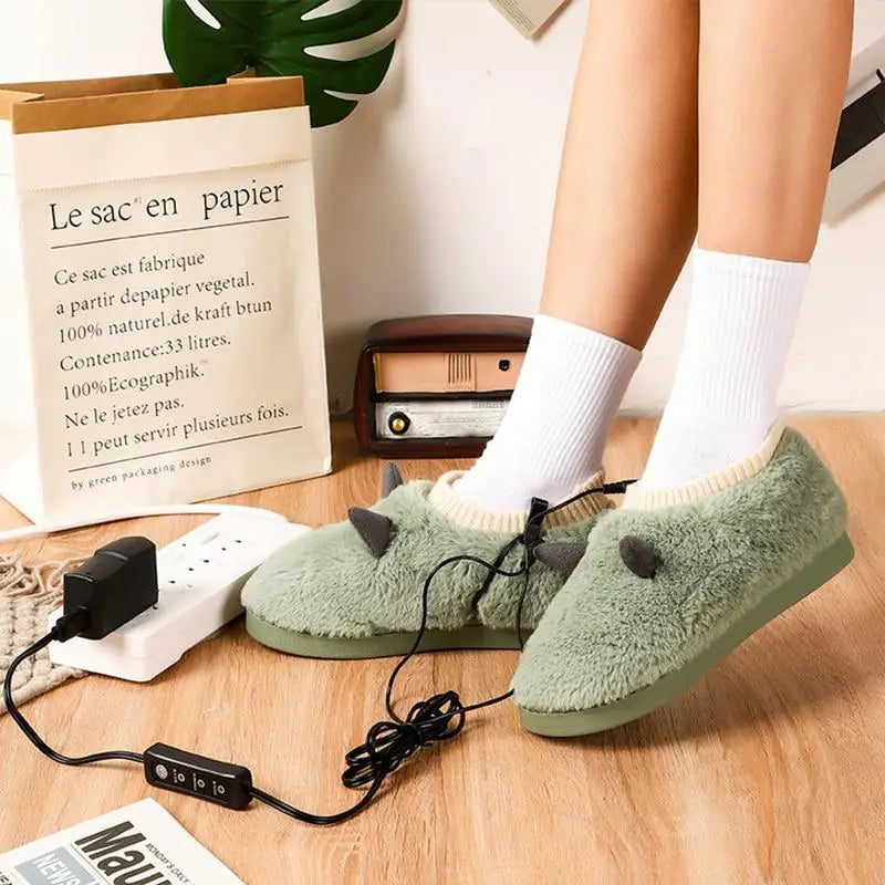 Electric Heating Shoes USB Heated Slippers Foot Warmer Boots Heated Slipper Boot For Men Women Warm Winter Christmas Gift