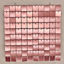 16pcs Champagne Shimmer Wall Backdrop 3D Sequin Panel Backdrop Art Wall Backgroud Cloth Wedding Birthday Party Backdrop Decor