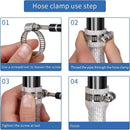 80pcs Hose Clips Pipe Clamps 6mm-51mm Stainless Steel Hoop Clamp Hose Clamp Stainless Steel Set automotive pipes clip Fixed tool