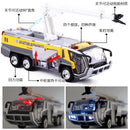 Alloy Car Airport Fire Truck Model Engineering Car Sound And Light Toy Boy Birthday New Year Christmas Gift  B117