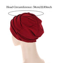 Trendy Crinkle Women's Hijab Solid Color Muslim Ladies Turban Bonnet Flower Decor Ramadan Head Wrap Head Scarf Indian Hats