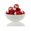 10pc/Lot  Valentines Day Silicone Beads Focal Heart Round Marking DIY Necklace Baby Pacifier Chain Beads For Making Jewelry