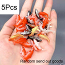 5Pcs Fish Miniature Doll House Toy Simulation Goldfish Fish Mini Goldfishes Models Micro Landscape Ornament Fish Tank Decor