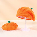 Pumpkin Beret Hat 2025 Halloween Thanksgiving Autumn and Winter Parent-Child Knitted Hat Warm Belle Hat Christmas Party Hats