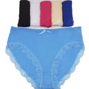 Women's Briefs Appare Mid Waist Cozy Solid Bow Women Cotton Panties Underwear for Women Plus Size 2xl 3xl 4xl 6 pcs/lot