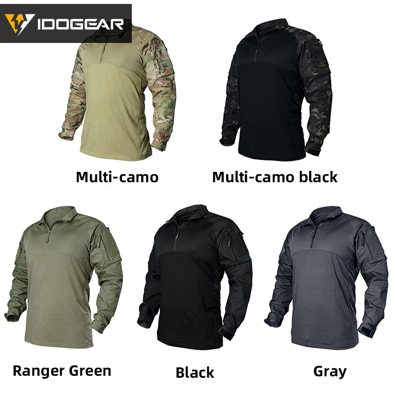 IDOGEAR BSR Tactical Shirt BDU Combat Clothes With Elbow Pads Slight elasticity  Shirt Breathable 3115