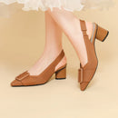 Women's High Heel Sandals Large 42/43 Pointed Knitted Breathable Non slip Rubber Sole 2024 New (5cm High)