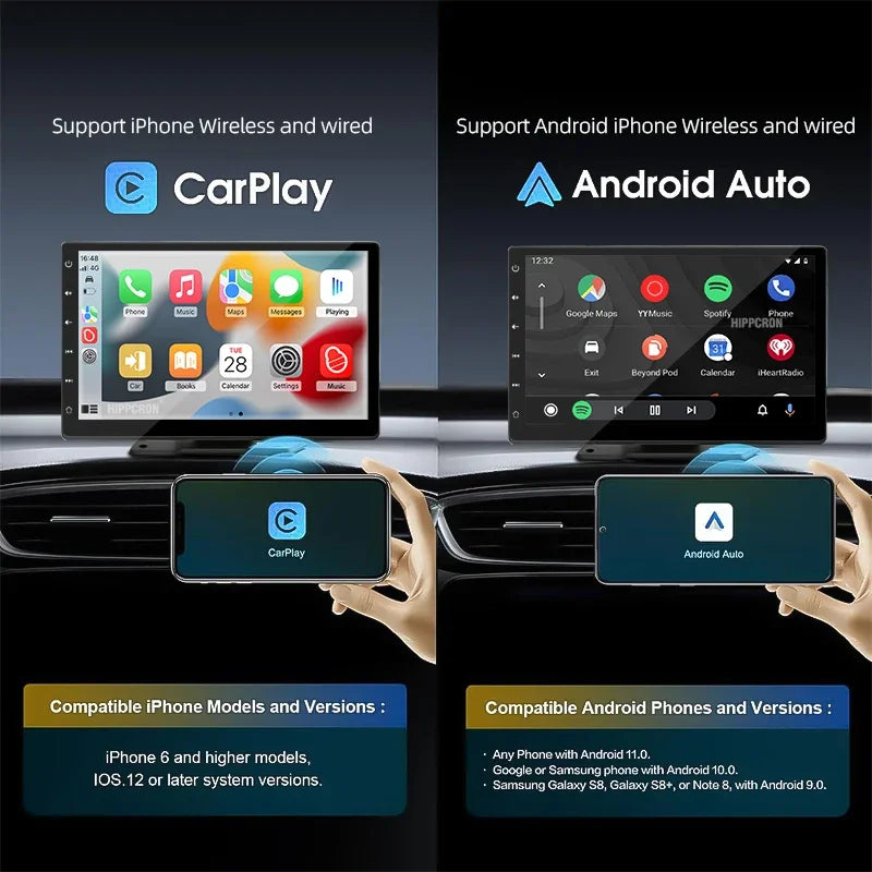 9 inch CarPlay Car Radio Multimedia Video Player Android Auto IPS Touch Screen AUX Input Bluetooth MirrorLink Universal