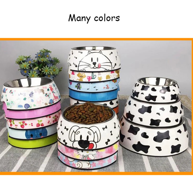 Stainless Steel Elevated Dog Bowl Tableware Environmental Functional Feeder for Big Dogs Anti-slip Pet Cat Food Water Container