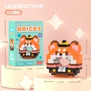 Cartoon Building Block Donut Series Cute Animal Micro-Particle Children's Educational Assembly Toys Children's Day Gift