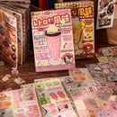 Japanese-Style Cute Sticker Book with Delicious Dessert and Cake Stationery Stickers, Suitable for Birthday and Back-to-School