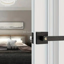 Black Door Handle Door Handle Lock Square Channel Privacy Mask Interior Bedroom Room Bathroom Lock Home Lock