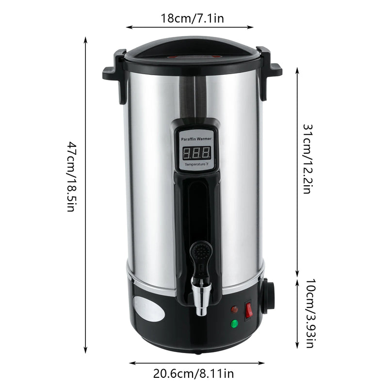 10.8L Wax Melter for Candle Making Wax Warmer Machine Large Electric Wax Melting Pot with Heating Spout