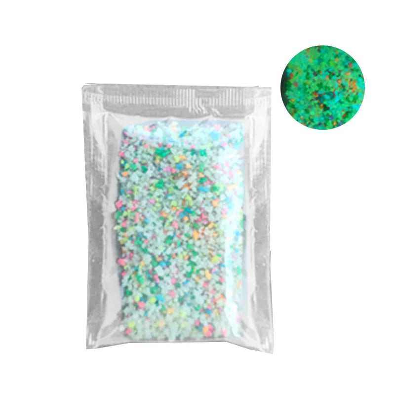 Colorful Noctilucent Sand Super Bright Night Light Sand Glow In Dark Sandblasting multiple Usages Glowing Crystal Party Ornament