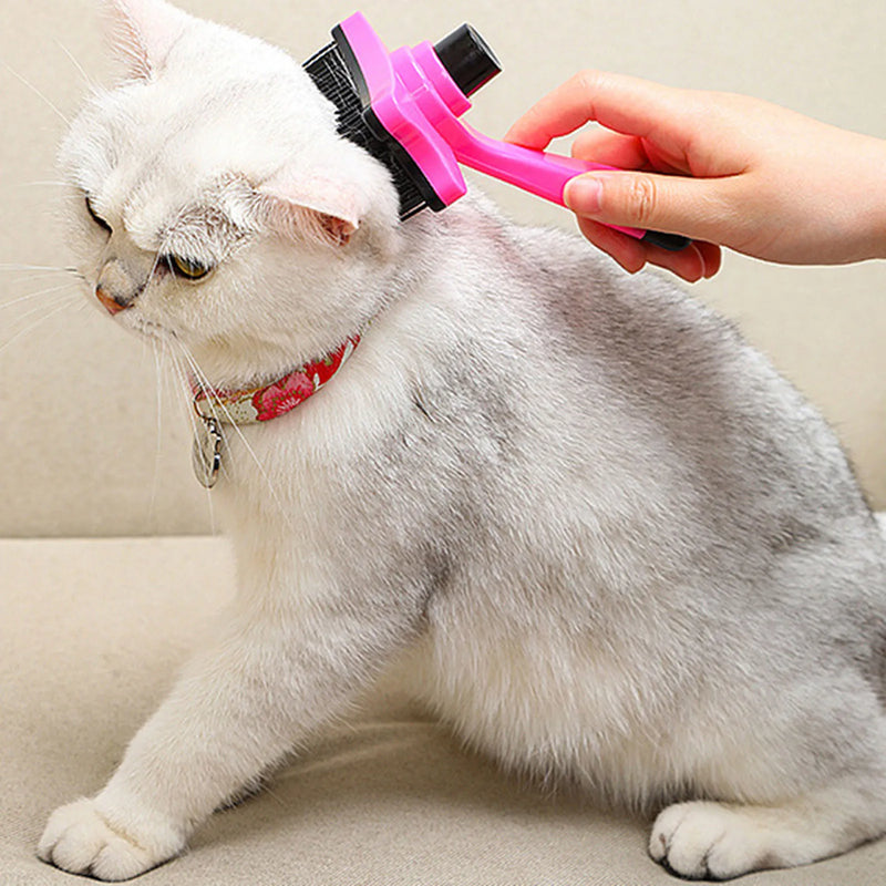 Slicker Brush For Dogs Cats Self Cleaning Hair Remover Dog Cat Brushes For Shedding And Grooming WithButtom Hair Release