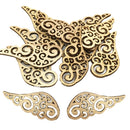 10Pcs Wooden Decor Angel Wings Hollow-Out Wood Chips Wing Patchs Diy Crafts Scrapbook Hand Made Decoration Accessories
