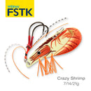WEIHAI FSTK New Metal Jigging Super Shrimp Jig  7g 14g 21g  VIB Shrimp Lure Spoon Bass Artificial Fishing Bait Sinking Blade Jig