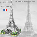 MOC Paris Tower Street View Building Block Mini Diamond Small Particle Assembly Building Block Decoration Toy